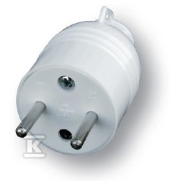 Rechte stekker zonder beugel wit W-131 wit 87127006