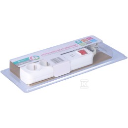 Beschermstrip met schakelaar, 3 stopcontacten, 2 x USB, wit, 1,5 m FMP3115U