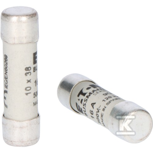 Cilindrische inzet 10 x 38 mm 16A GG 500V AC CYLINDRISCHE ZEKERING 10 x 38 16A GG 500V AC C10G16