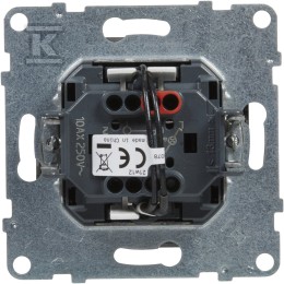 Trapschakelaar met verlichting - 10 AX - 250 V~ - automatische terminals, ALUMINIUM SUNO 721316