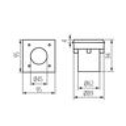 Inbouwarmatuur GORDO N 1W CW-L-SR 50lm 6500K koud wit IP-67 roestvrij staal Kanlux - 18192