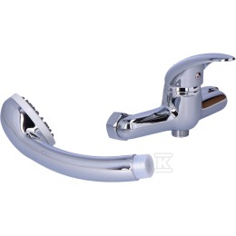 Alba wandgemonteerde tweegats douchekraan met chromen accessoires 2453930