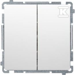 BMW6/2.01/11 Basis dubbele trapschakelaar, witte module