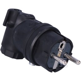 Draagbare eenfasige hoekstekker Taurus 10/16A 2P+Z 230V vol rubber IP44 05822-S