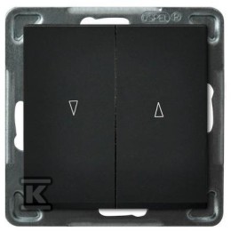 Blinde connector, metallic zwart SONATA ŁP-7R/M/33