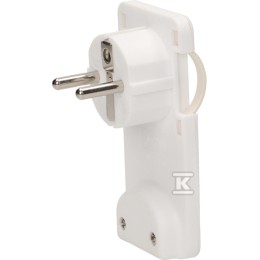 Platte stekker 2P+Z, wit OR-AE-1311/W